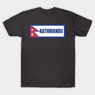 Kathmandu City in Nepal Flag T-Shirt